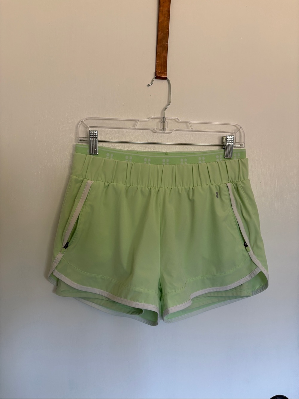 Sweaty Betty Light Lime Green Athletic Running Shorts